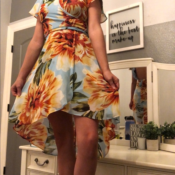 BLUE FLORAL DRESS - Picture 2 of 4